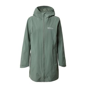 JACK WOLFSKIN Outdoorový kabát  sivá / zelená