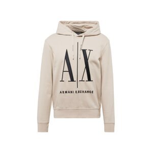 ARMANI EXCHANGE Mikina  béžová / čierna