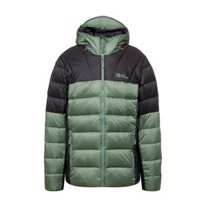 JACK WOLFSKIN Outdoorová bunda 'NEBELHORN'  tmavozelená / čierna