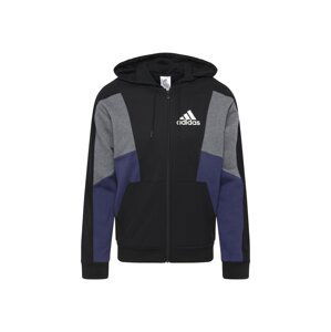 ADIDAS SPORTSWEAR Športová mikina so zipsom  tmavomodrá / sivá melírovaná / čierna