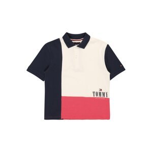 TOMMY HILFIGER Tričko  námornícka modrá / koralová / biela