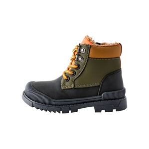 Next Čižmy  kaki / mandarínková / čierna