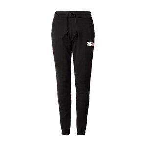 Tommy Jeans Nohavice  oranžová / čierna / biela