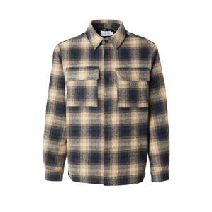 TOPMAN Prechodná bunda  béžová / tmavomodrá / hnedá