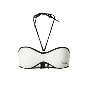 Karl Lagerfeld Bikinový top 'Hotel'  krémová / čierna
