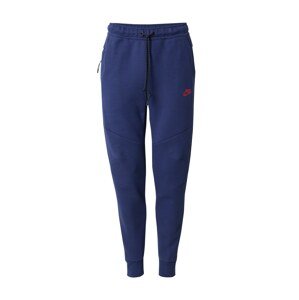 Nike Sportswear Nohavice 'TCH FLC'  námornícka modrá / jasne červená