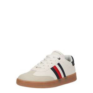 TOMMY HILFIGER Tenisky  béžová / tmavobéžová / námornícka modrá / biela
