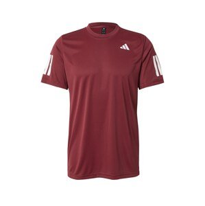 ADIDAS PERFORMANCE Funkčné tričko 'CLUB 3STR'  bordová / biela