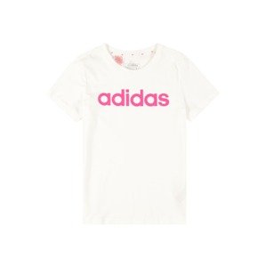 ADIDAS SPORTSWEAR Funkčné tričko 'Essentials Linear Logo   Fit'  fuksia / biela