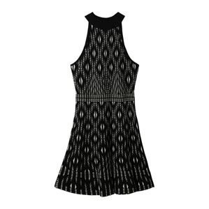 Desigual Pletené šaty 'EL HAVRE'  čierna / biela