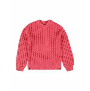 TOMMY HILFIGER Sveter  tmavomodrá / fuksia / jasne červená / biela