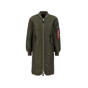 ALPHA INDUSTRIES Prechodný kabát  olivová / krvavo červená / biela