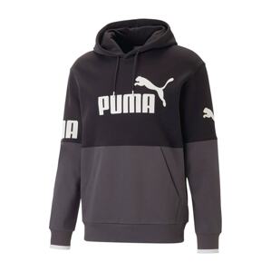 PUMA Športová mikina 'POWER'  tmavosivá / čierna / biela