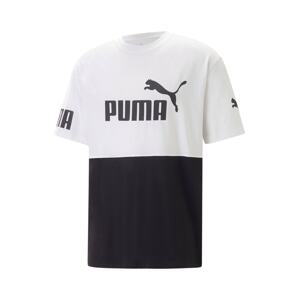 PUMA Tričko 'POWER'  čierna / šedobiela