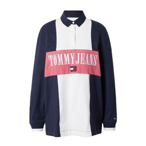 Tommy Jeans Tričko  námornícka modrá / červená / melónová / biela