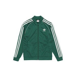 ADIDAS ORIGINALS Tepláková bunda  smaragdová / biela