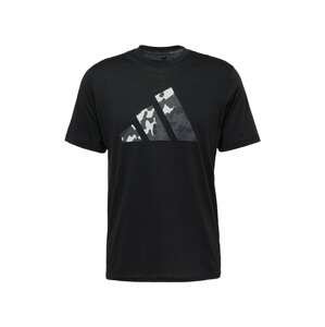 ADIDAS PERFORMANCE Funkčné tričko  sivá / čadičová / čierna / biela