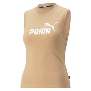 PUMA Športový top  žltohnedá / biela