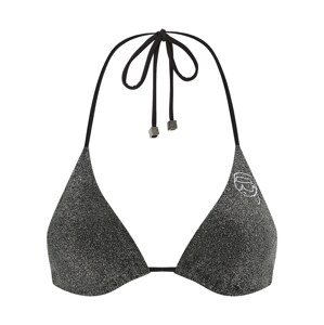 Karl Lagerfeld Bikinový top 'Ikonik 2.0'  čierna / strieborná