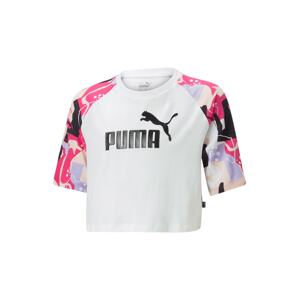 PUMA Tričko  pastelovo fialová / svetloružová / čierna / biela