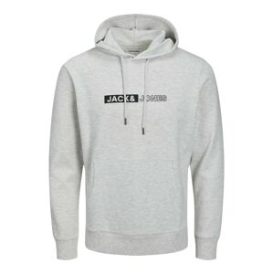 JACK & JONES Mikina 'Neo'  sivá melírovaná / čierna