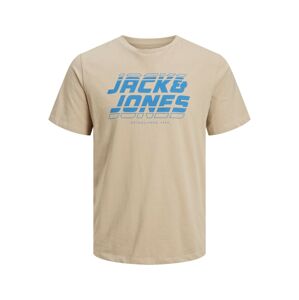 JACK & JONES Tričko 'ELLIOT'  svetlomodrá / kamenná