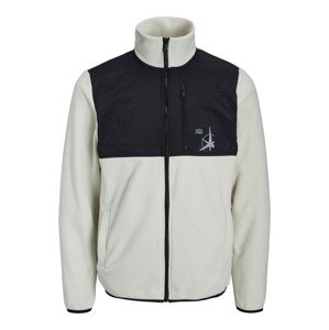 JACK & JONES Flisová bunda 'Filo'  béžová / čierna / biela