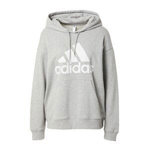 ADIDAS SPORTSWEAR Športová mikina 'Essentials Big Logo French Terry'  sivá melírovaná / biela