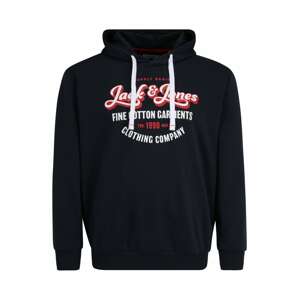 Jack & Jones Plus Mikina  námornícka modrá / lososová / biela