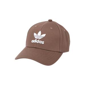 ADIDAS ORIGINALS Čiapka 'Trefoil'  tmavohnedá / biela