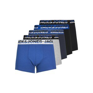 JACK & JONES Boxerky 'Koda'  tmavomodrá / kráľovská modrá / sivá melírovaná / čierna