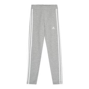 ADIDAS SPORTSWEAR Športové nohavice 'Essentials'  sivá / biela