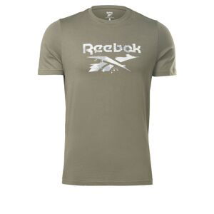 Reebok Sport Funkčné tričko ' Identity Modern Camo'  zelená / biela