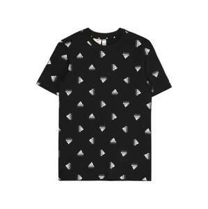 ADIDAS SPORTSWEAR Funkčné tričko 'Brand Love Allover Print'  čierna / biela