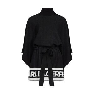 Karl Lagerfeld Oversize sveter  čierna / biela