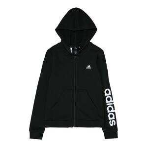 ADIDAS SPORTSWEAR Športová mikina so zipsom  čierna / biela