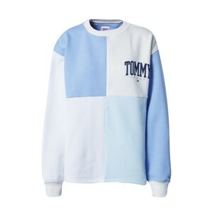 Tommy Jeans Mikina  námornícka modrá / vodová / svetlomodrá / biela