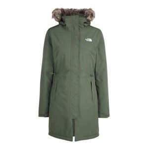 THE NORTH FACE Zimná parka 'Zaneck'  hnedá melírovaná / tmavozelená / biela