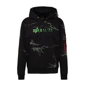 ALPHA INDUSTRIES Mikina  limetová / mätová / červená / čierna