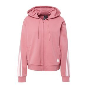 ADIDAS SPORTSWEAR Športová mikina so zipsom  rosé / biela