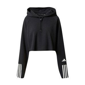 ADIDAS PERFORMANCE Športová mikina 'Train Essentials Train  3-Stripes'  čierna / biela