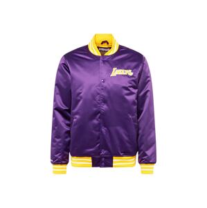 Mitchell & Ness Prechodná bunda  žltá / tmavofialová / biela