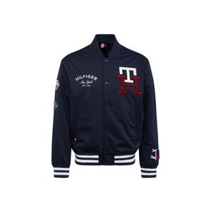 TOMMY HILFIGER Prechodná bunda  námornícka modrá / karmínovo červená / biela