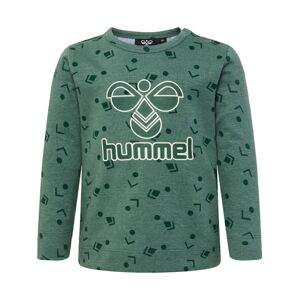 Hummel Tričko  petrolejová / tmavozelená / biela