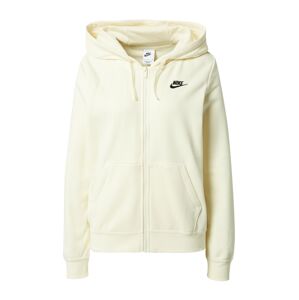 Nike Sportswear Tepláková bunda 'Club Fleece'  čierna / biela ako vlna