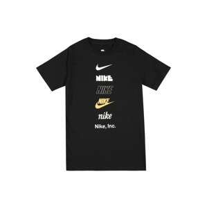 Nike Sportswear Tričko  žltá / čierna / biela