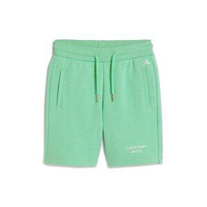Calvin Klein Jeans Nohavice  pastelovo zelená / biela