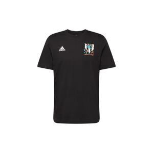 ADIDAS SPORTSWEAR Funkčné tričko  vodová / marhuľová / čierna / biela