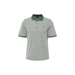 JACK & JONES Tričko  tmavozelená / zelená melírovaná / biela