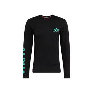 ALPHA INDUSTRIES Tričko  tyrkysová / čierna